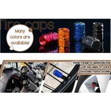 4 szt. Metalowe nakładki na zawory opon odpowiednie do samochodów, rowerów i motocykli