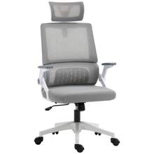 Vinsetto Fauteuil de Bureau Grand Confort Chaise de Bureau réglable Tissu Maille Polyester dossier ergonomique inclinable pivotant Noir