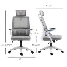 Vinsetto Fauteuil de Bureau Grand Confort Chaise de Bureau réglable Tissu Maille Polyester dossier ergonomique inclinable pivotant Noir