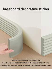 1PC2mAnti-Collision Sticker For Baseboard, Anti-Collision Decorative Sticker For Skirting Board, Multi-Functional Edge Protection Strip.