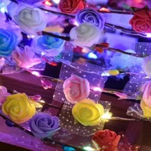 Glowing Flower Wreath Luminous Garland Crown Flower Headband Led Light Wreath Decoration For Wedding Party Christmas Garlands - Foam Garland - View 9
