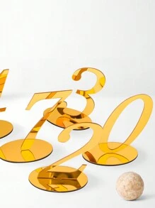 1pc Acrylic Wedding Party Table Number Sign For Restaurant Seating, DIY Decoration Best Gifts, Wedding Decor, Home Decor, Room Decor Party Favors Bride Birthday Decorations Party Decorations Bachelorette - Gold - View 6