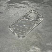 夏日清爽水波纹透明防摔手机壳兼容Iphone 11 12 13 14 15 Pro/Plus/Promax/X/Xs XR XSMAX - 無色 - 查看 2