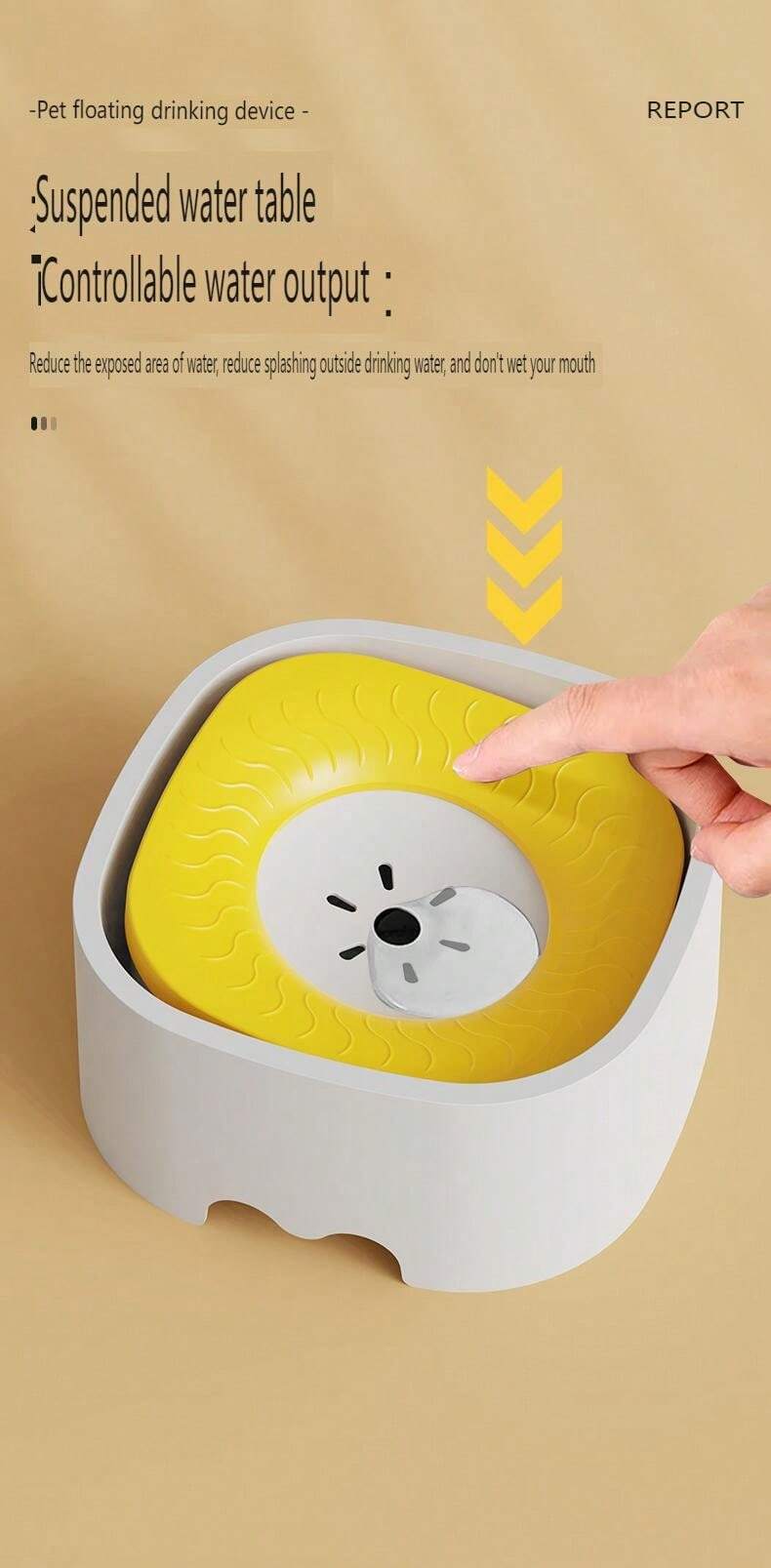 NonWet Mouth Dog Water Bowl & Cat Water Bowl, PetSpecific Floating