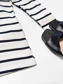 Women T-Shirts - Black/off Striped - View 3