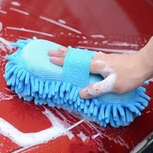 1入組汽車清洗海綿方塊、汽車擦拭吸水手套、汽車清洗工具、汽車美容清潔產品、抹布 - 藍色 - 查看 1