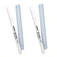 2 Sets White Tattoo & Permanent Makeup Skin Marker Pens, Eyebrow Pencils & Positioning Measuring Tool For Plastic Surgery,Makeup,Cheap,Room Decor,Vanity,Travel,Bedroom,Makeup Accessories