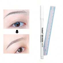 2 Sets White Tattoo & Permanent Makeup Skin Marker Pens, Eyebrow Pencils & Positioning Measuring Tool For Plastic Surgery,Makeup,Cheap,Room Decor,Vanity,Travel,Bedroom,Makeup Accessories