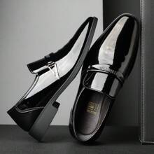 Plus Size Colorblock Formal English Style Fashionable Business Dress Shoes For Men (Run One Size Larger)