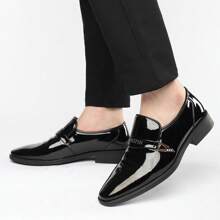 Plus Size Colorblock Formal English Style Fashionable Business Dress Shoes For Men (Run One Size Larger)