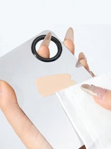 New Style Stainless Steel Mixing Palette For Foundation And Makeup Mixing, Upgrade Metal Mixing Tray For Makeup Artists, Artist Tools For Mixing Foundation, Nail Polish, Eye Shadows, Creams, Etc. With Scraper,Makeup,Cheap,Room Decor,Vanity,Travel,Bedroom,Makeup Accessories,Cheap,Stocking Stuffers,Makeup,Makeup Tools,Cheap Stuff,Gifts,Gifts For Women,Christmas Gifts - Silver - View 6