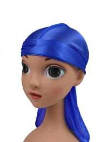 1入組兒童緞子頭巾，高彈力長尾帽，海盜帽嘻哈版頭巾 - 1PC - 查看 6