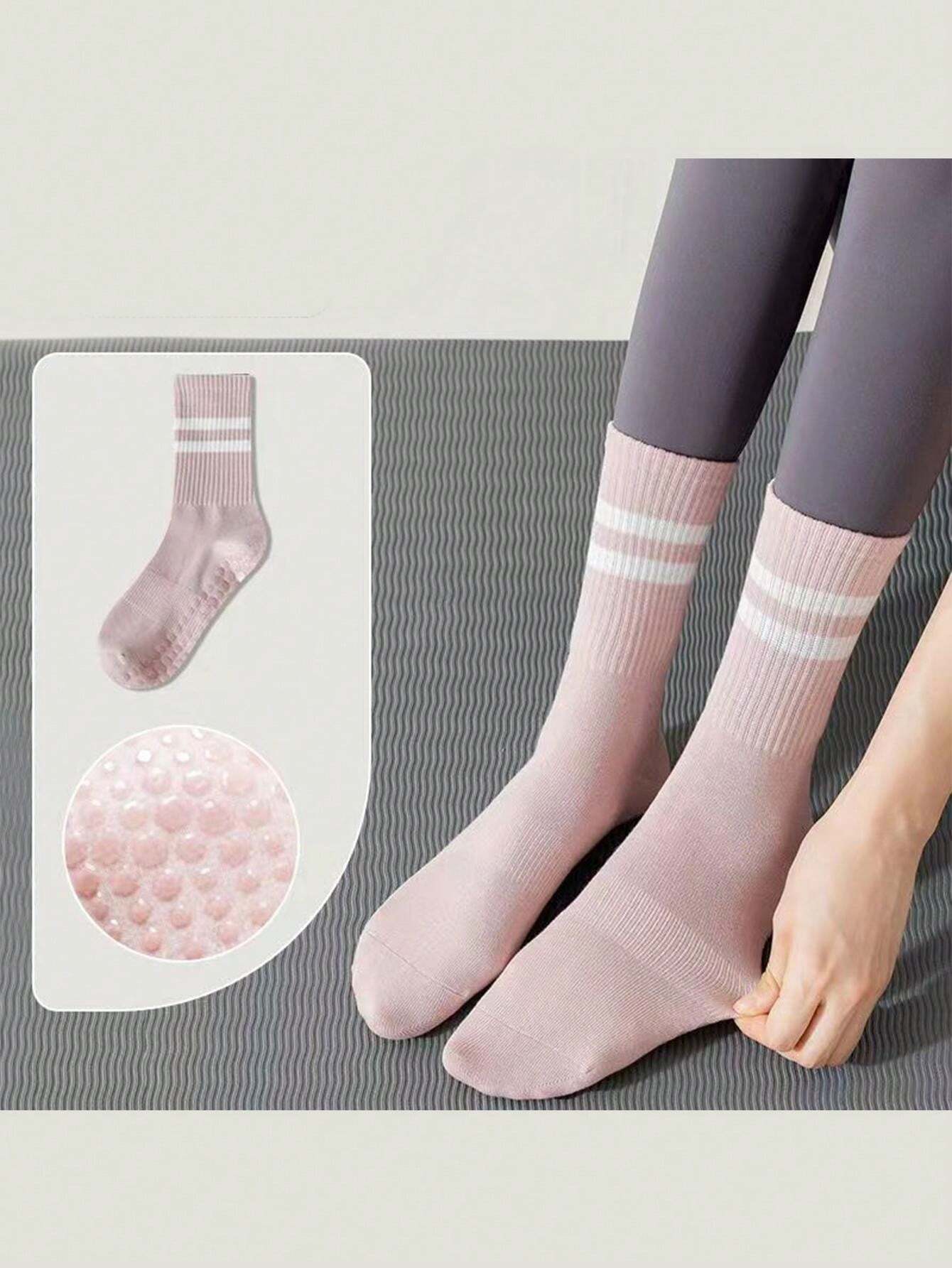Calzini Pilates HYCLES Yoga Socks Non-Slip Socks Women's 4 Pairs Yoga, Pilates, Barre Calzini Per Danza E Barre