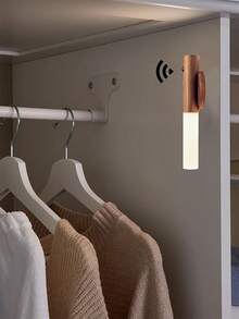 1 Đèn LED Cảm Biến Chuyển Động, Đèn Ngủ Không Dây Sạc USB, Thích Hợp Cho Phòng Ngủ, Hành Lang, Tủ Quần Áo, tủ Giày - màu nâu - Xem 1