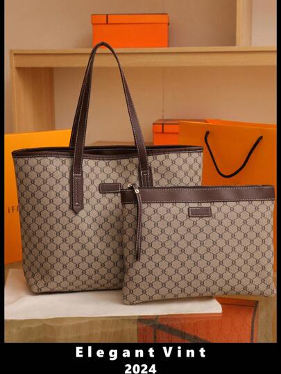 SHIMEINI Bolsa de ombro grande capacidade jacquard clássica da moda 2025, adequada para uso diário feminino, escritório, volta às aulas, viagens, feriados e presentes