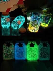 100/1000pcs Luminous Stones, Resin Glow In The Dark Rocks For Halloween Decor, Micro Landscape, Bonsai Decor, Pathway, Aquarium, Lawn, Yard, Home DIY Decor,Fall Decor - Blue - View 8