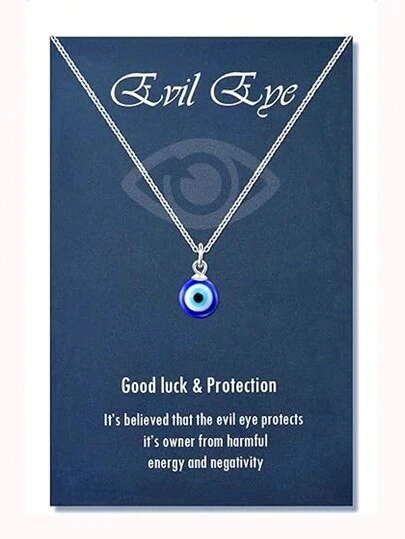 Goodwaro قلادة عين شريرة موضة، قلادة تميمة عين زرقاء، قلادة عين تركية رقيقة قابلة للتعديل، هدية مجوهرات للنساء والفتيات