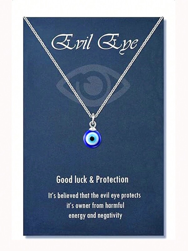 Goodwaro 1 pieza Collar de Ojo Maligno con colgante de Amuleto de Ojo Turco Azul, ajustable, joyería exquisita para mujer y niñas