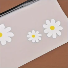 10入組雛菊圖案化妝包，化妝品收納置物袋，適用於浴室、旅遊、大學宿舍、化妝工具，防水，可攜式，帶拉鍊 - 無色 - 查看 7