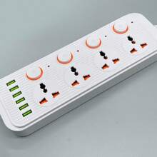 250V Power Strip With USB Port And Cable, Office/Home Plug Board, UK Standard High Power Intelligent Plug Board - UK Plug(220-240V) - View 6