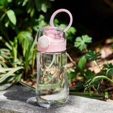 1pc 450ml/16oz Water Bottle With ,Portable Travel Bottles Sports Fitness Cup Summer Cold Water With Time Scale - Multicolor - View 8