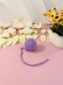 Juguete para mascotas para gatos, colorida bola de hilo tejida a mano con cascabel, solo para uso de mascotas