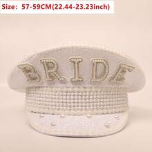 1pc Bride Cosplay Party Hat Wedding Bride Hat - White - View 6
