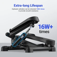 MERACH Mini Stepper For Exercise, Twist Stair Stepper 330LBS Capacity, Stepper Exercise Equipment With Resistance Bands For Full Body Workout At Home - Black - View 6