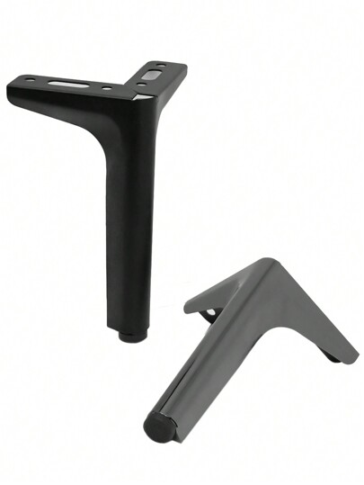 قدمي سرير تتكون من قاعدة دائرية مثلثة معدنية لدعم الأثاث المعدني وتزيينات الأثاث، يشمل 2 قطعة