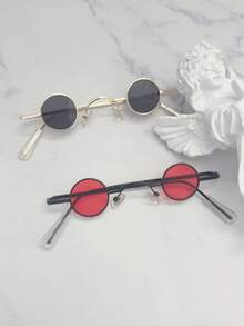 1 件迷你复古民国风搞怪舞蹈俱乐部小眼镜嘻哈护目镜潮流时尚眼镜王子眼镜 - A - 查看 2