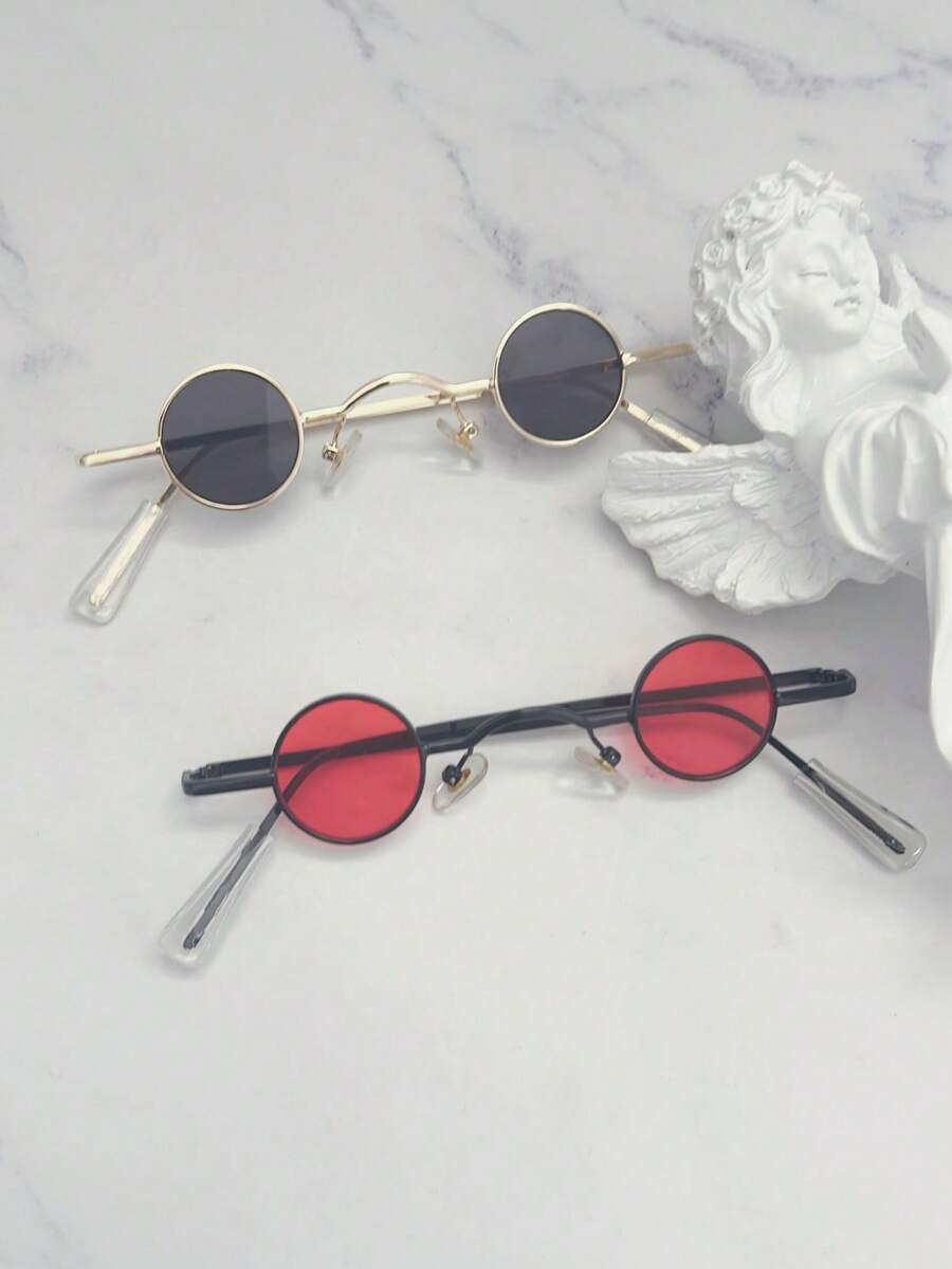 1 件迷你复古民国风搞怪舞蹈俱乐部小眼镜嘻哈护目镜潮流时尚眼镜王子眼镜