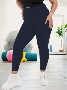 Pantaloni yoga elastici taglia grande per donne, comfortabili leggings a vita alta per il fitness