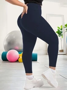 Pantaloni yoga elastici taglia grande per donne, comfortabili leggings a vita alta per il fitness