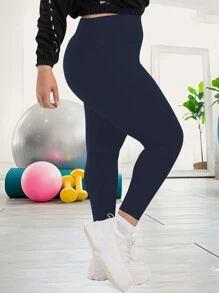 Pantaloni yoga elastici taglia grande per donne, comfortabili leggings a vita alta per il fitness