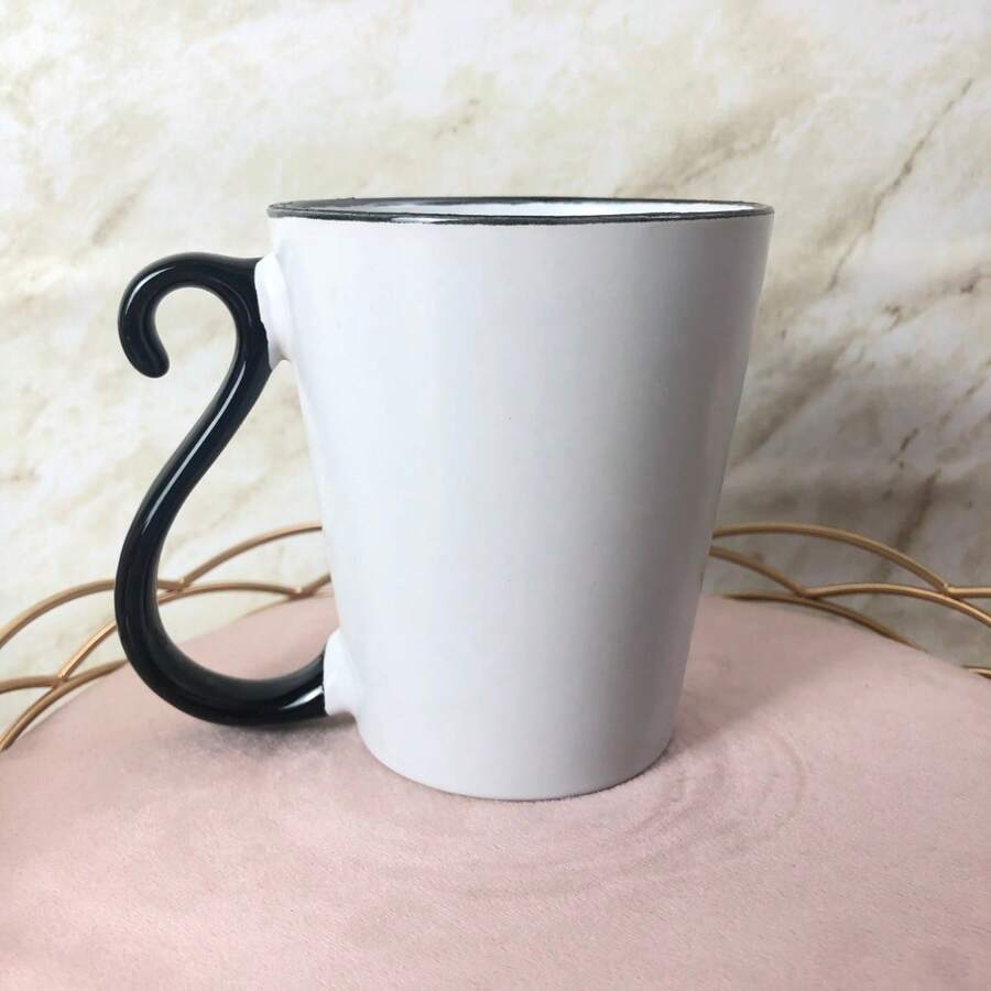 Tazas de Alta Calidad, Simples, a la Moda, Vasos Bonitos y Prácticos para el Hogar, Taza De Café Retro, Tazas con Diseño Creativo, Taza de Té Simple para Oficina, Taza de Agua, Taza para el Hogar, Taza de Café. - Blanco y Negro - Ver 1