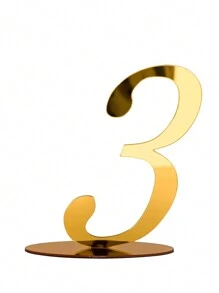 1pc Acrylic Wedding Party Table Number Sign For Restaurant Seating, DIY Decoration Best Gifts, Wedding Decor, Home Decor, Room Decor Party Favors Bride Birthday Decorations Party Decorations Bachelorette - Gold - View 10