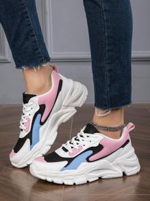 Women's Casual Outdoor Sports Mesh Breathable Lightweight Comfortable Hiking Trail Running Shoes, Summer - Pink - View 2