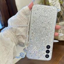 Y2k 手机挂绳 1 件 DIY Galaxy 闪光水晶 V+ 心形手链和手机壳 兼容 Apple/Android，适合女孩和女士 - 粉色 - 查看 5