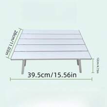 1pc Foldable Outdoor Camping Table, Portable Beach Table With Integrated Aluminum Alloy Lightweight Design, Foldable Picnic Table - Multicolor - View 2