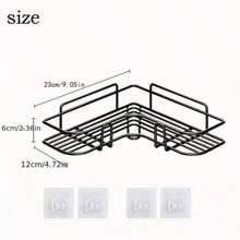 1 件浴室收纳架、淋浴收纳架、浴室厨房免钻三角架、淋浴架、洗发水架支架、浴室配件 - 彩色 - 查看 3