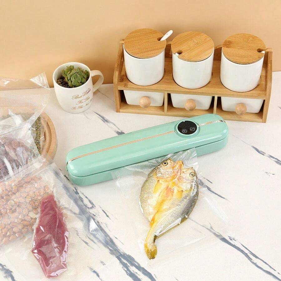 1 Bộ Máy Hút Chân Không, Hệ Thống Hàn Khí Tự Động Bảo Quản Thực Phẩm, Chế Độ Thực Phẩm Khô, Thiết Kế Nhỏ Gọn, Thích Hợp Sử Dụng Trong Gia Đình Và Nhà Bếp