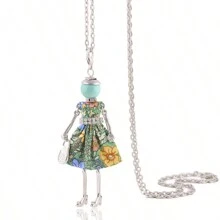 1 bucată coliere de modă pentru femei pandantiv lung flori pânză bijuterii accesorii prieten drăguț aniversare cadouri de nuntă cu ridicata îndrăgostiți, mame, mame, ziua mamei, cadou