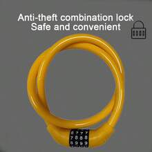 自行車防盜山地車U型鎖，電動車密碼鎖，戶外騎行配件 - 四色密碼鎖 - 查看 3