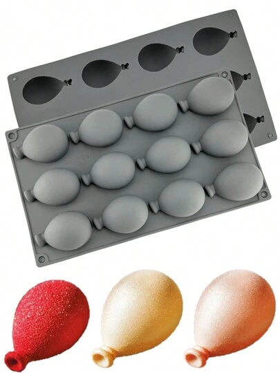 1入組氣球形矽膠蛋糕模具，慕斯蛋糕甜點烘焙模具