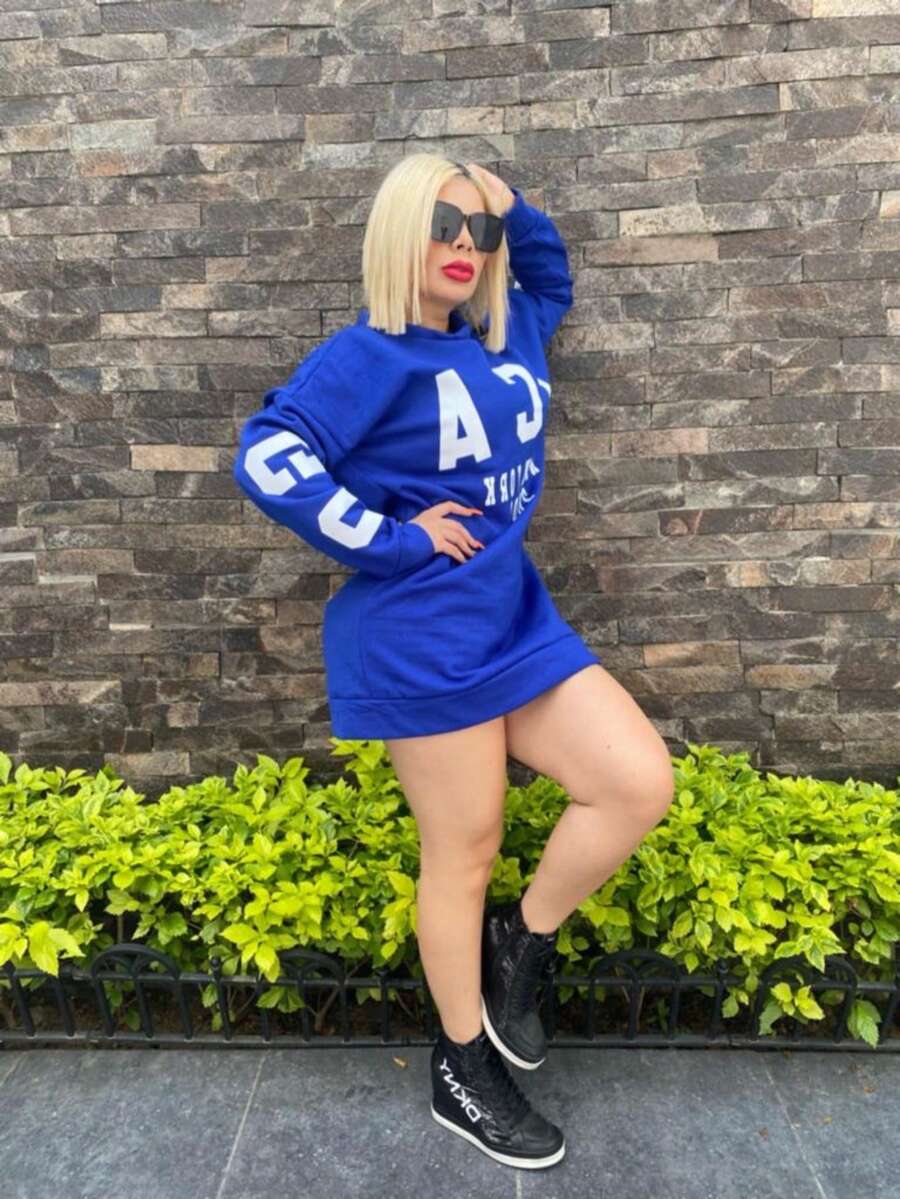 Hermosos vestidos casuales "deportivos" - Azul - Ver 1
