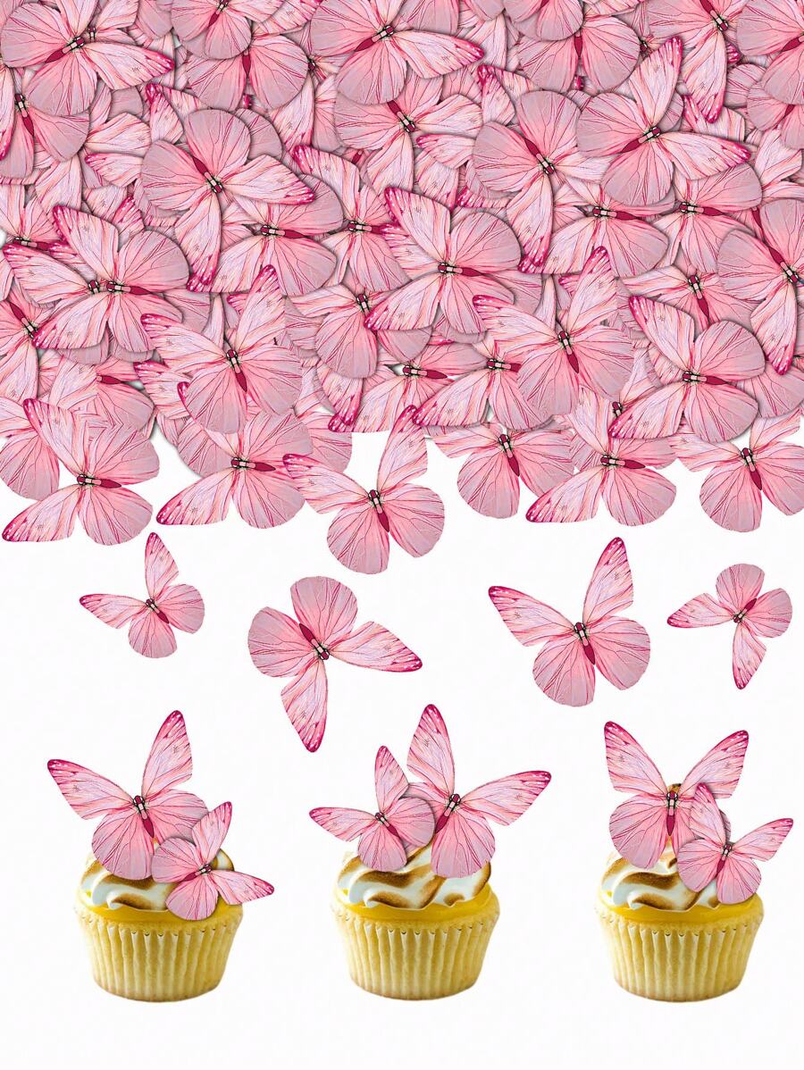 72Pcs Butterfly Cake Decorations Colorful Vivid Butterfly Cake Topper ...