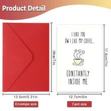 1 thiệp chúc mừng sinh nhật hài hước, 5 * 7in, có phong bì - Đỏ - Xem 2