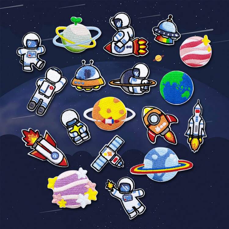 18 Parches Bordadas Para Ropa Planchar De Bricolaje - Multicolor - Añade 7