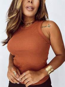 Women Tops - 駝色 - 查看 3