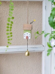 1 套/2 件可爱房子形风铃，创意挂饰，门把手铃铛吊坠，适用于家庭、阳台、卧室窗户、庭院花园、咖啡店装饰、家居装饰、房间装饰、墙壁装饰 - 房鈴掛件[1組2件] - 查看 9